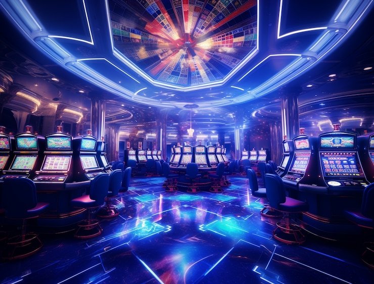 Tampilan antarmuka permainan slot dengan simbol scatter dan wild di olx888